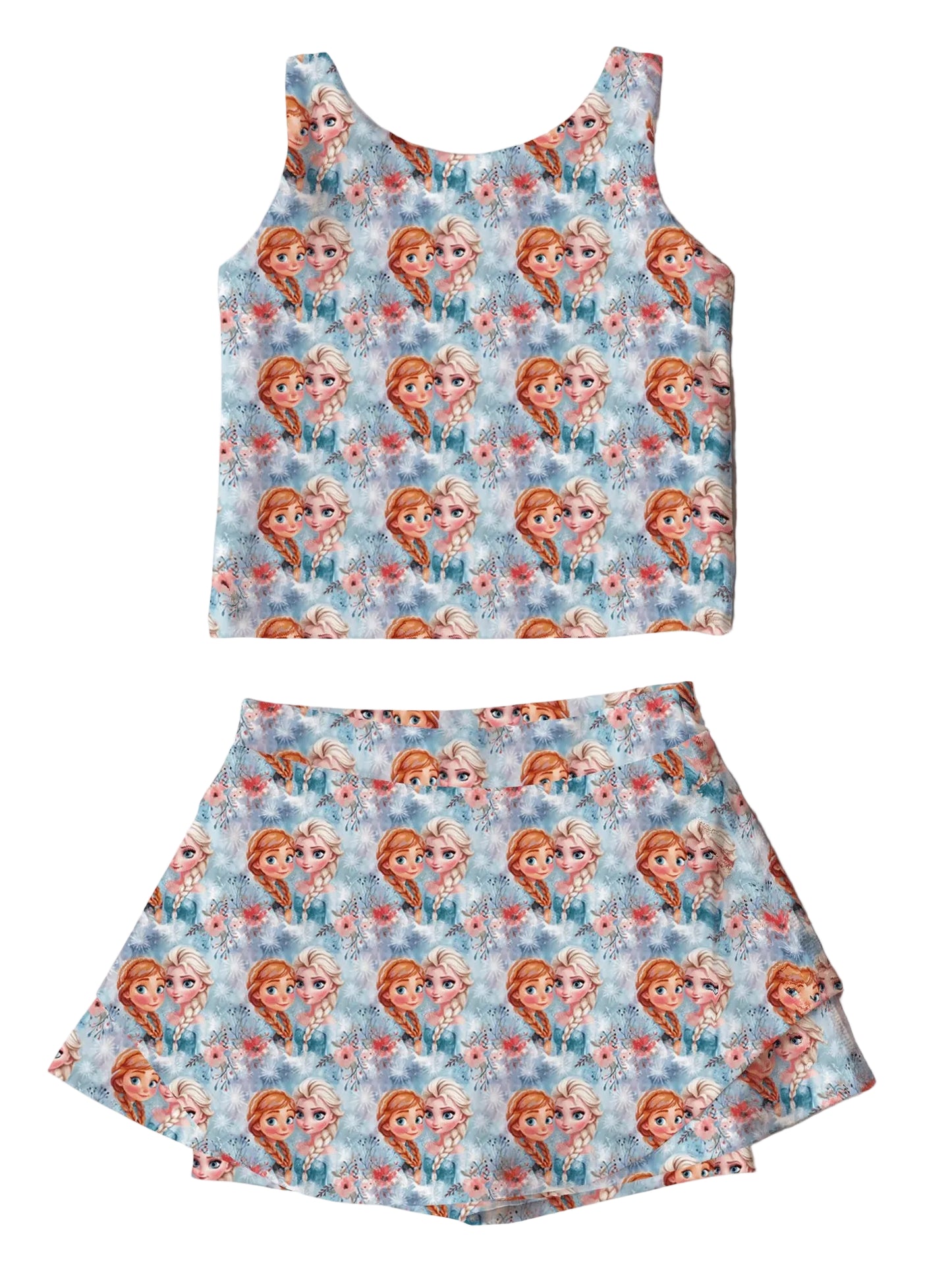 Frosted Blossoms Athletic Skort Set