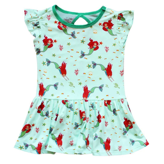 Brilliant-Sea Mermaids Bodysuit Twirl Dress