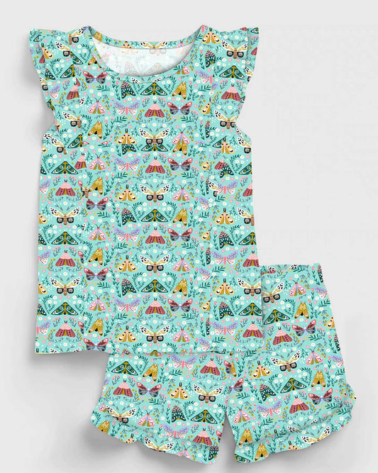 Butterfly Fields Flutter Sleeve and Shorts Set