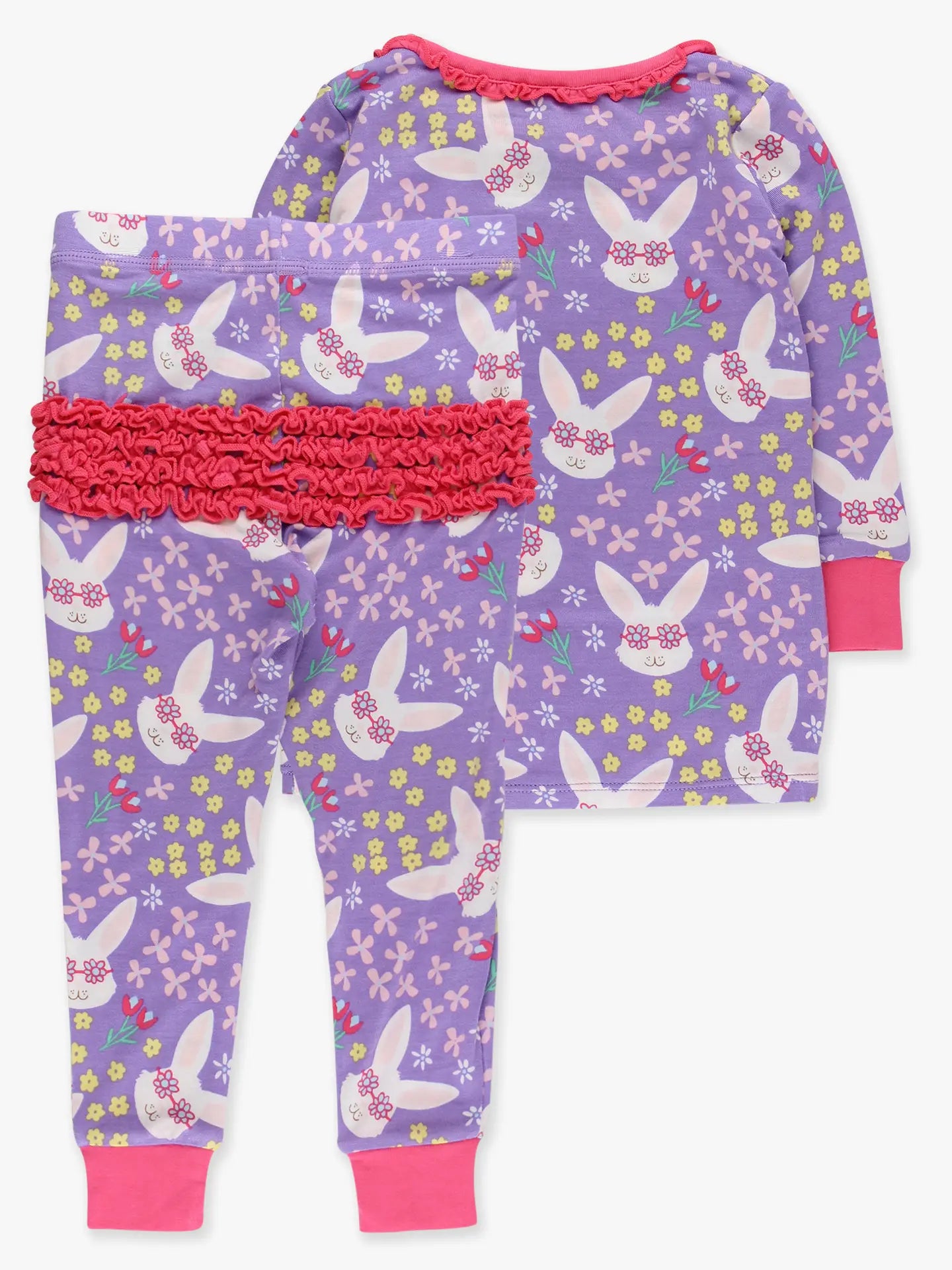 Purple Sunny Bunnies Ruffled Long Sleeve Set