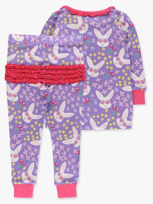 Purple Sunny Bunnies Ruffled Long Sleeve Set