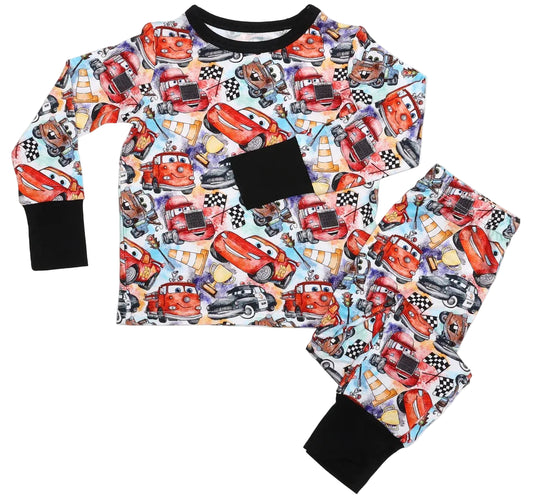 Cars Go Vroom Long Sleeve Set