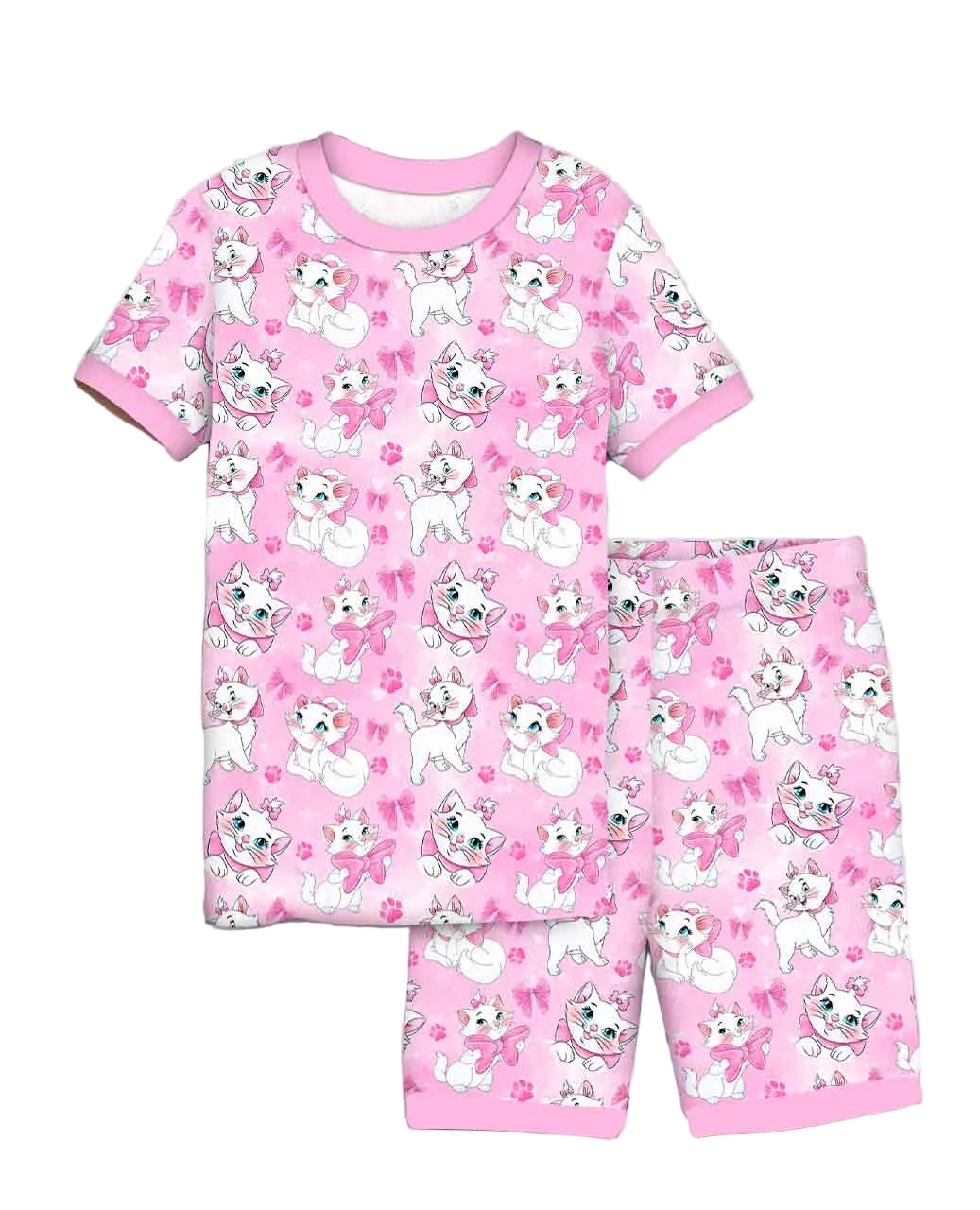 Bows & Whiskers Shorts Set