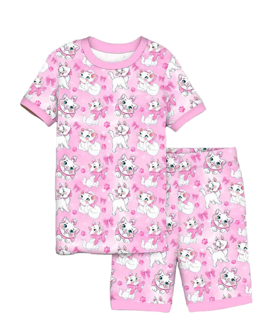 Bows & Whiskers Shorts Set