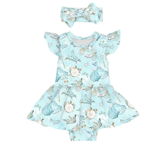 Glass Slipper Bodysuit Twirl Dress