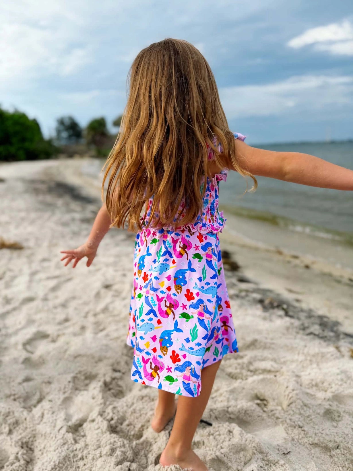 Magical Mermaids Smocked Twirl Dress