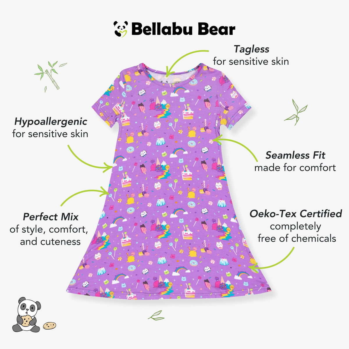 Gabby's Dollhouse: Sweet Treats Short Sleeve Dress
