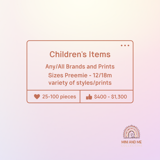 Reseller Bundles (ANY/ALL BRANDS - Sizes Preemie to 12/18m)