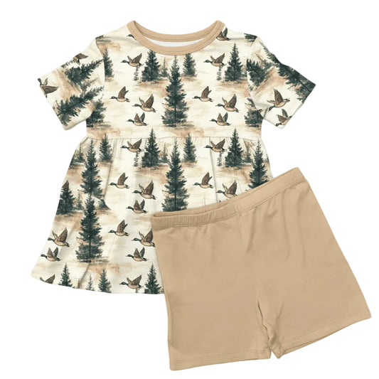 Northwood Flights Short Sleeve & Shorts Peplum Set