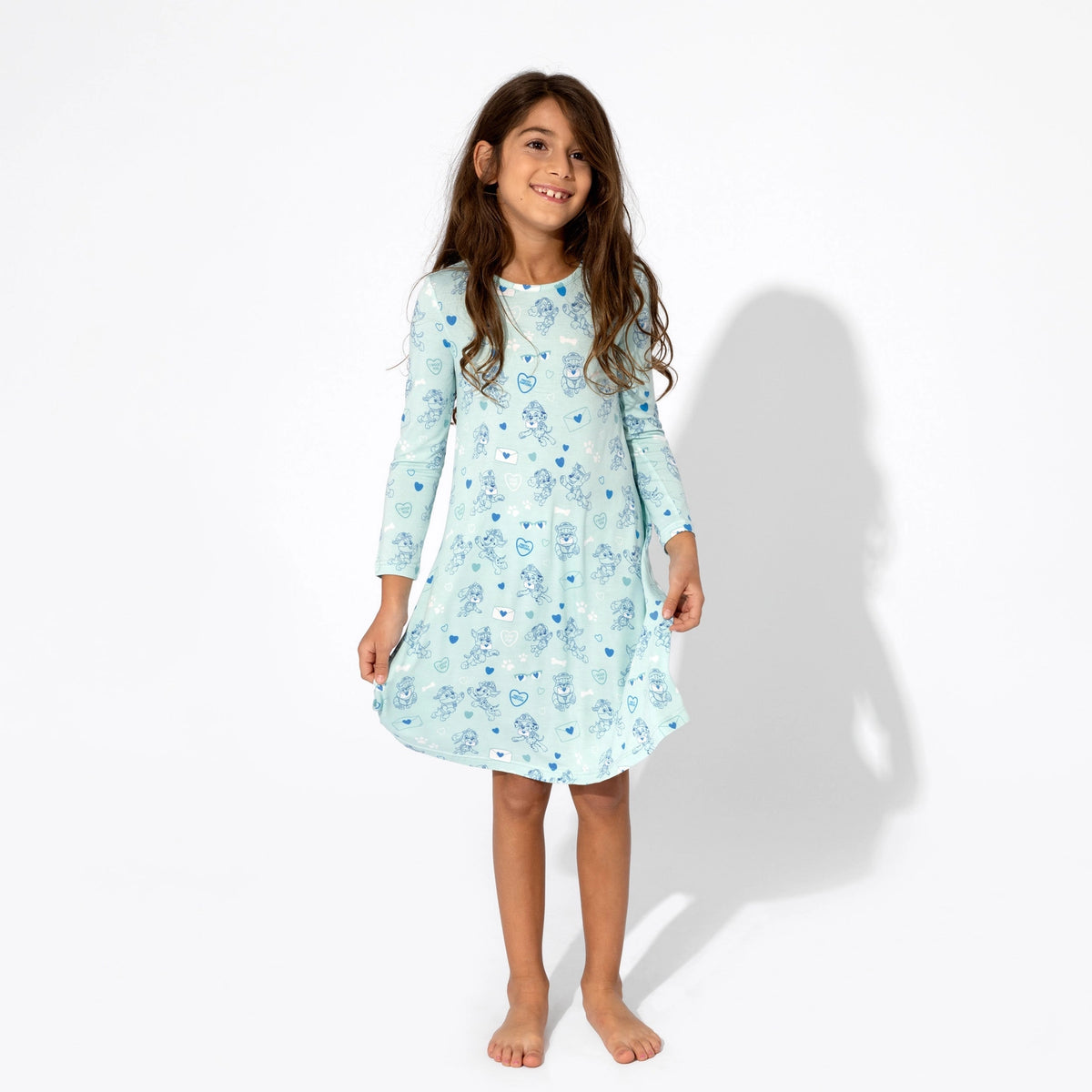 Paw Patrol: Love Paws Blue Long Sleeve Dress