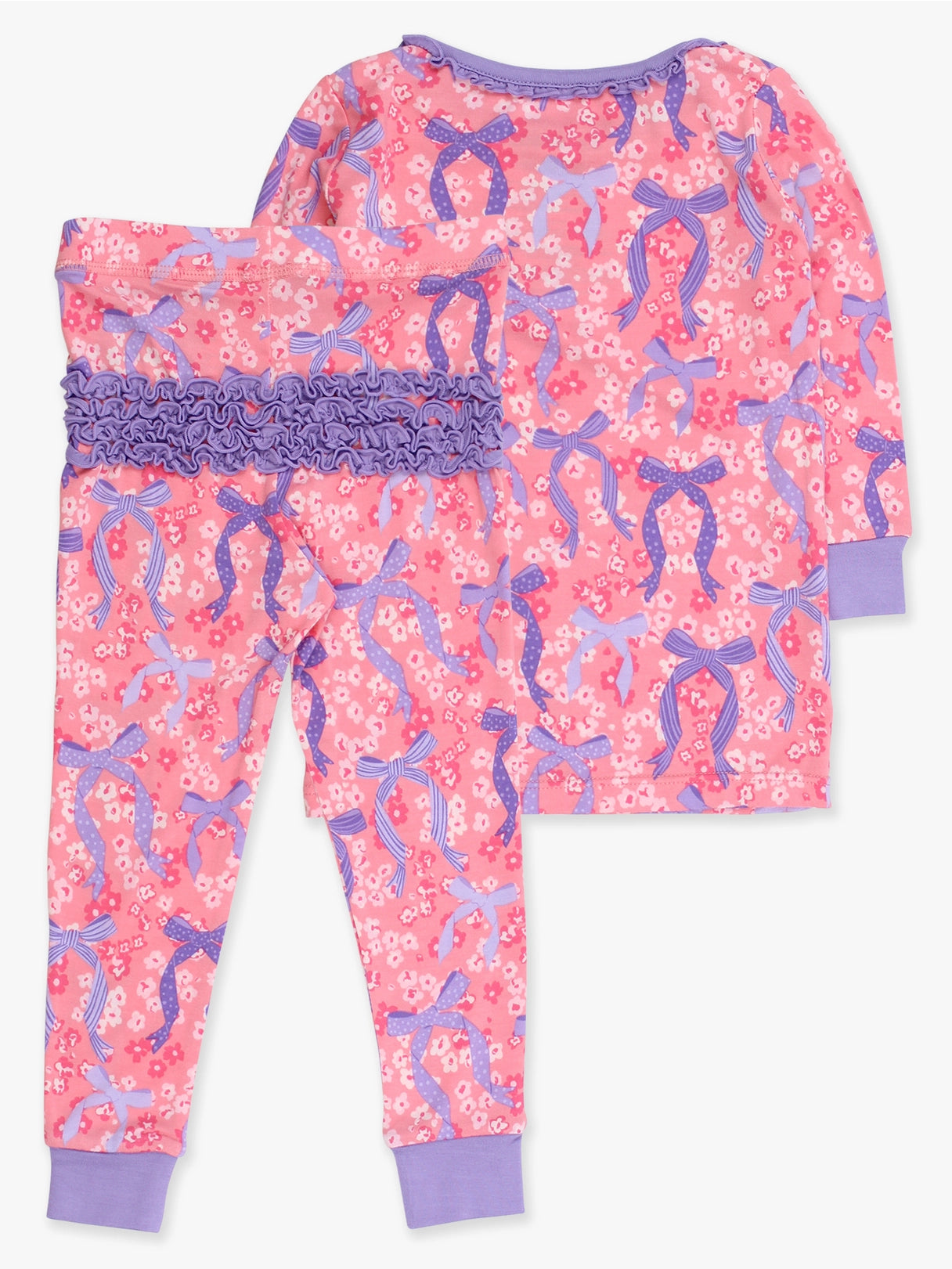 Bow Besties Ruffled Long Sleeve Set