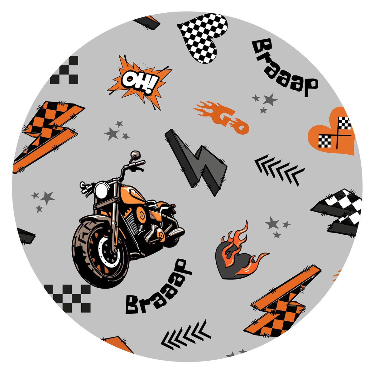 Vintage Motorcycle Braaap Long Sleeve Set