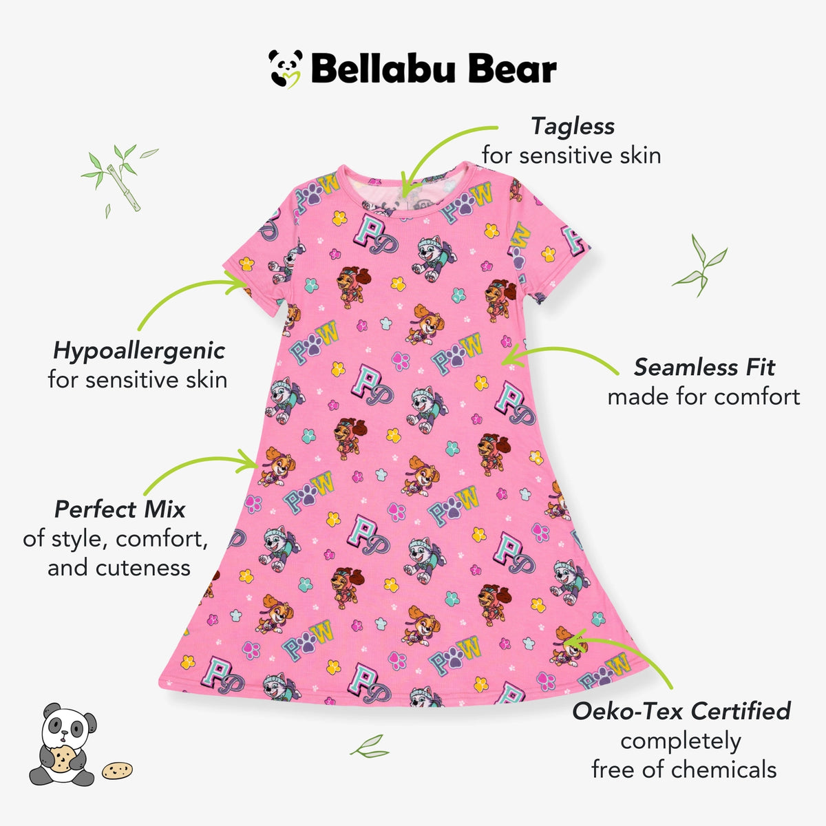 Paw Patrol: Varsity Pink Short Sleeve Dress