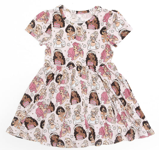 Fashion Princess Short Sleeve Twirl Dress