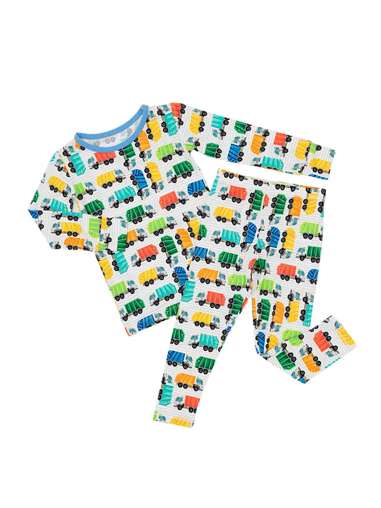 Trash Trucks Long Sleeve Set