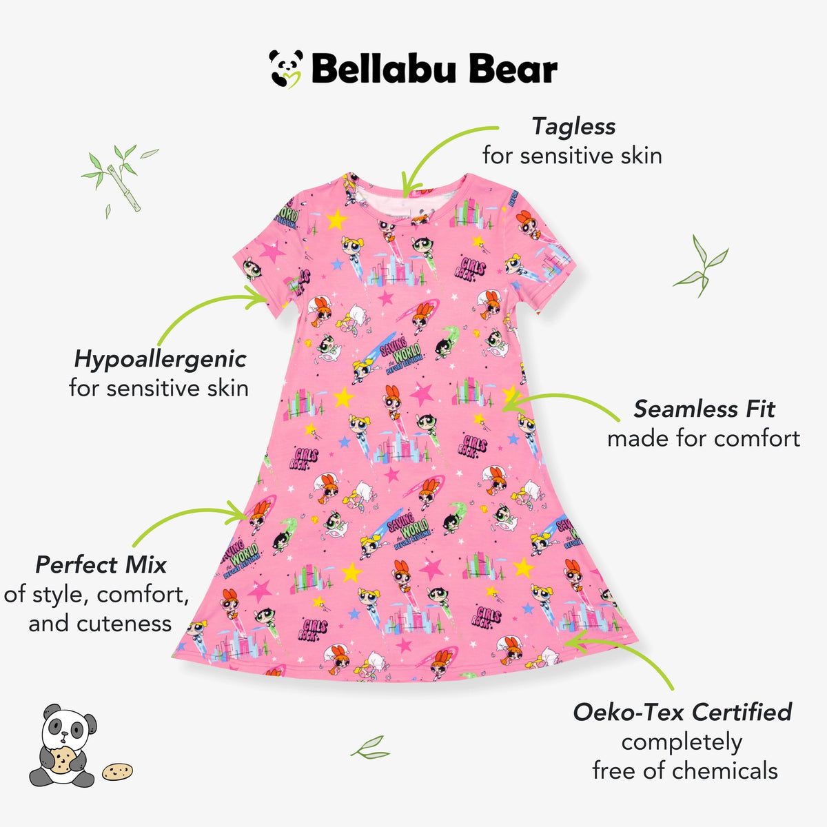 Powerpuff Girls Short Sleeve Dress