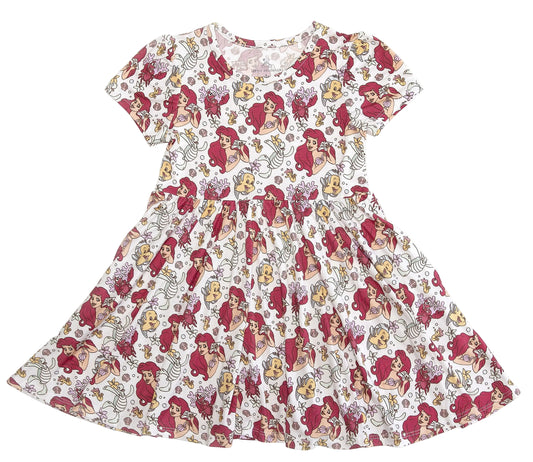 Make A Splash Short Sleeve Twirl Dress