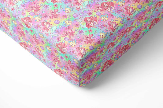 Sea Princess Splashes Crib Sheet