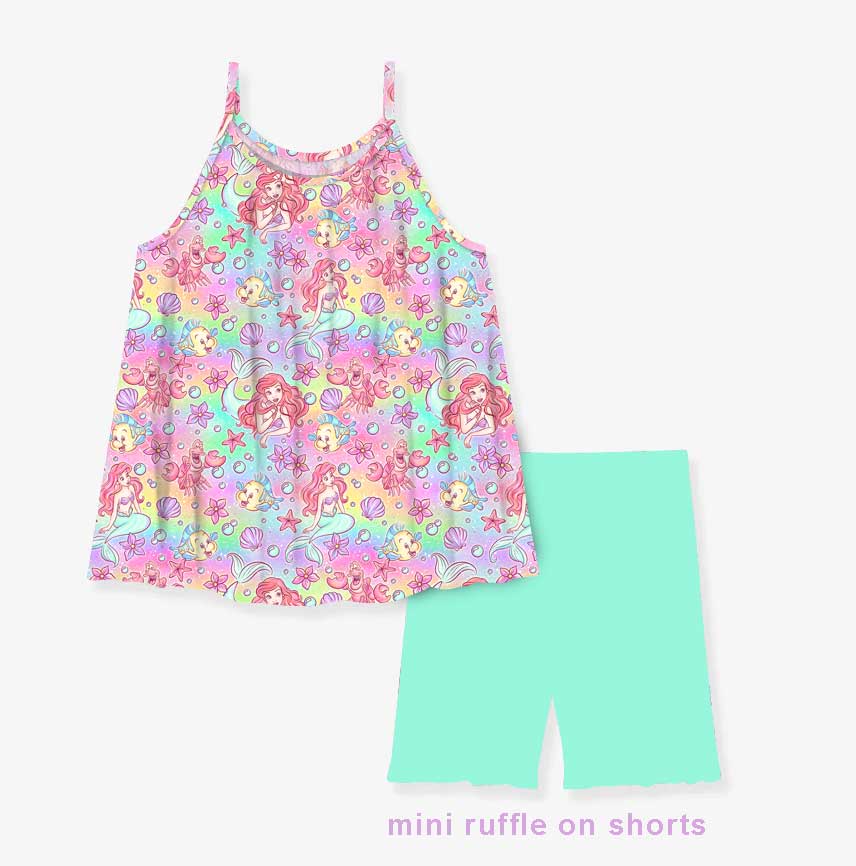 Sea Princess Splashes Tank Top & Shorts Set