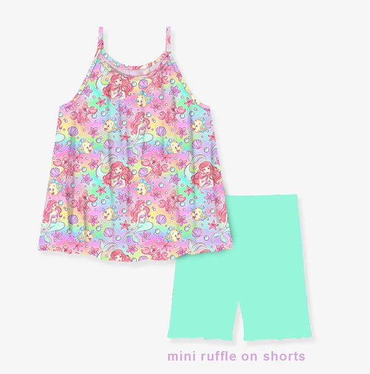 Sea Princess Splashes Tank Top & Shorts Set