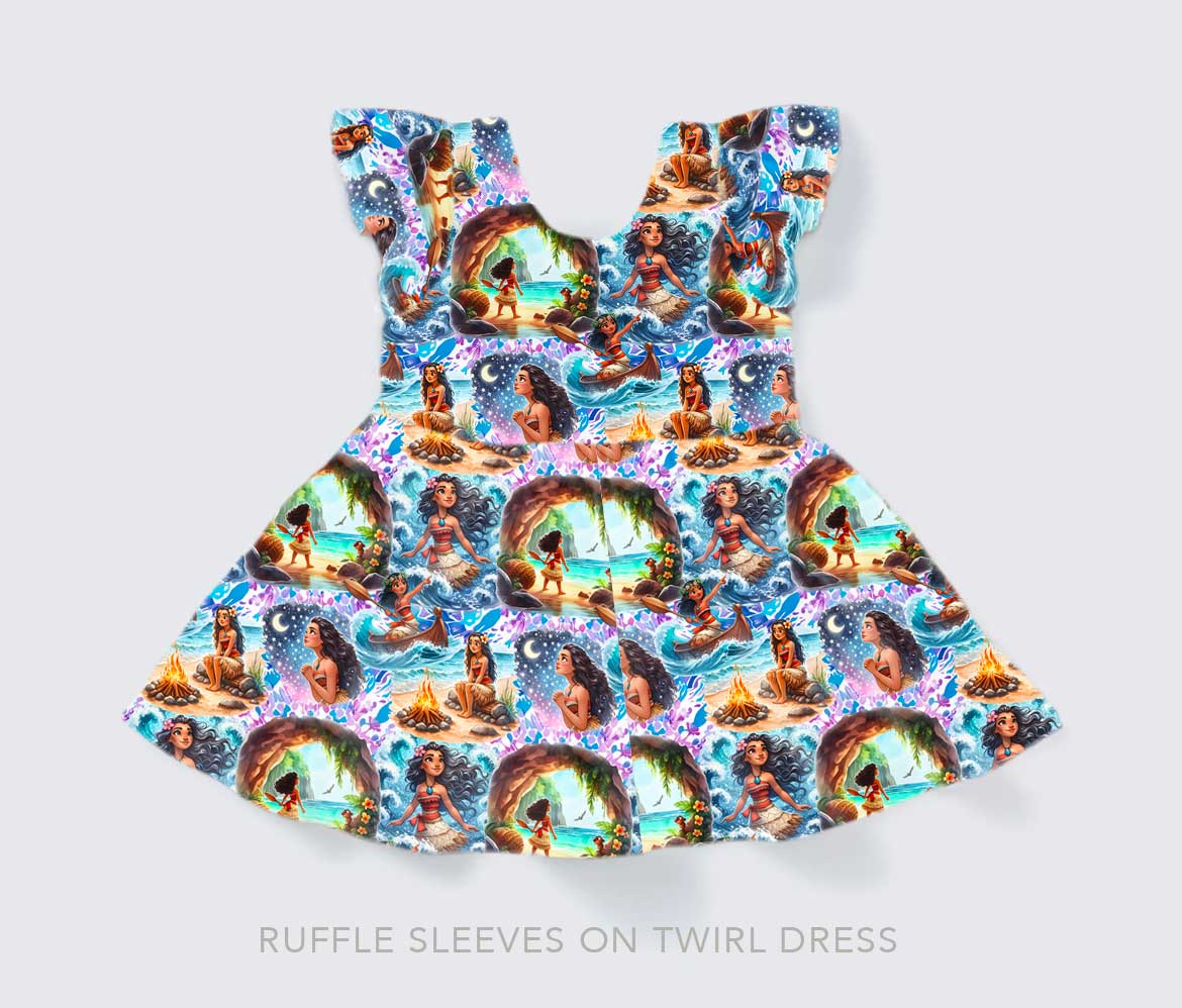 Island Dreamer Short Sleeve Twirl Dress