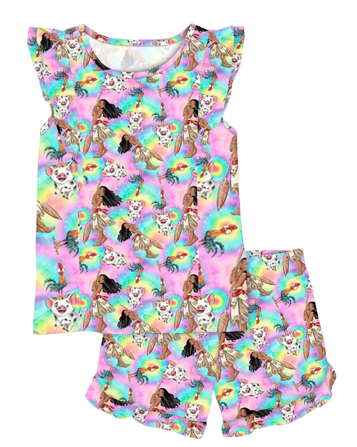 Island Friends Flutter Sleeve and Shorts Set