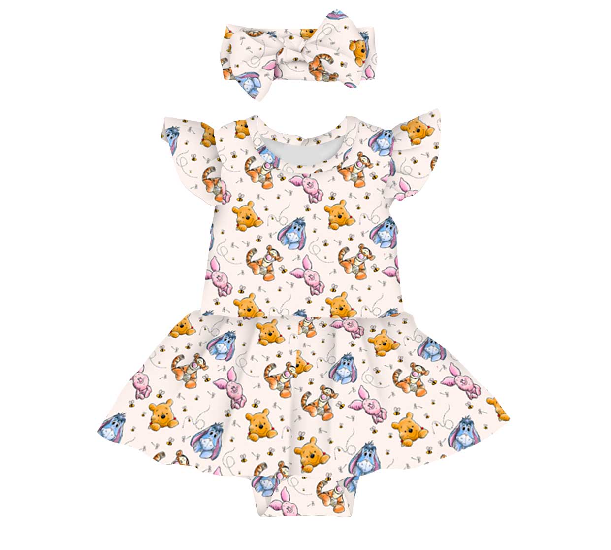 Pooh's Corner Bodysuit Twirl Dress