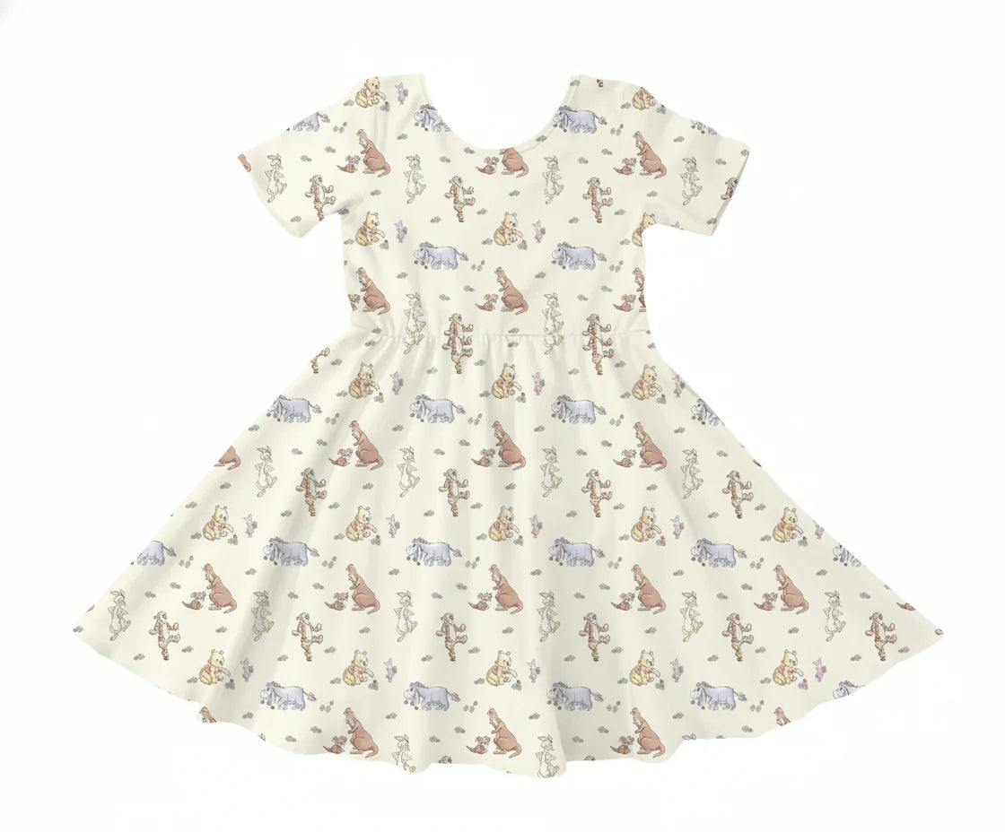 Daisy Day Friends Short Sleeve Twirl Dress