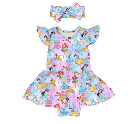 Royal Dancers Bodysuit Twirl Dress
