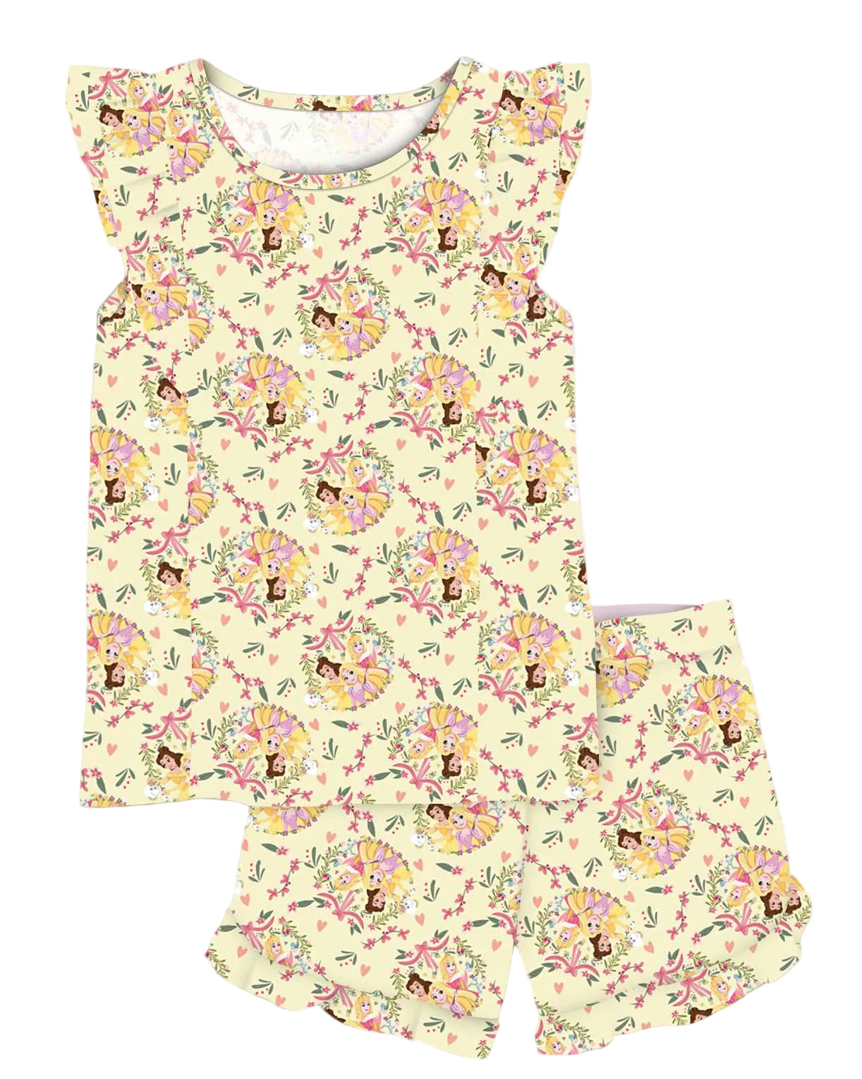 Princess Garden Flutter Sleeve and Shorts Set