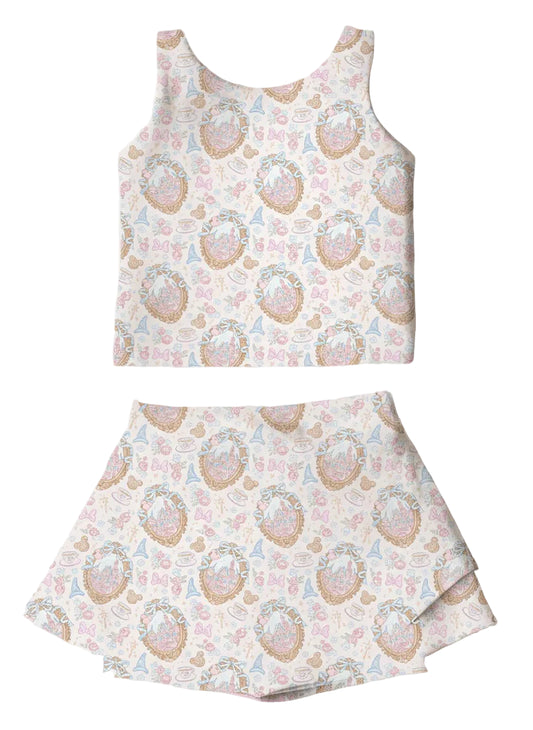 Teacups & Tiaras Athletic Skort Set