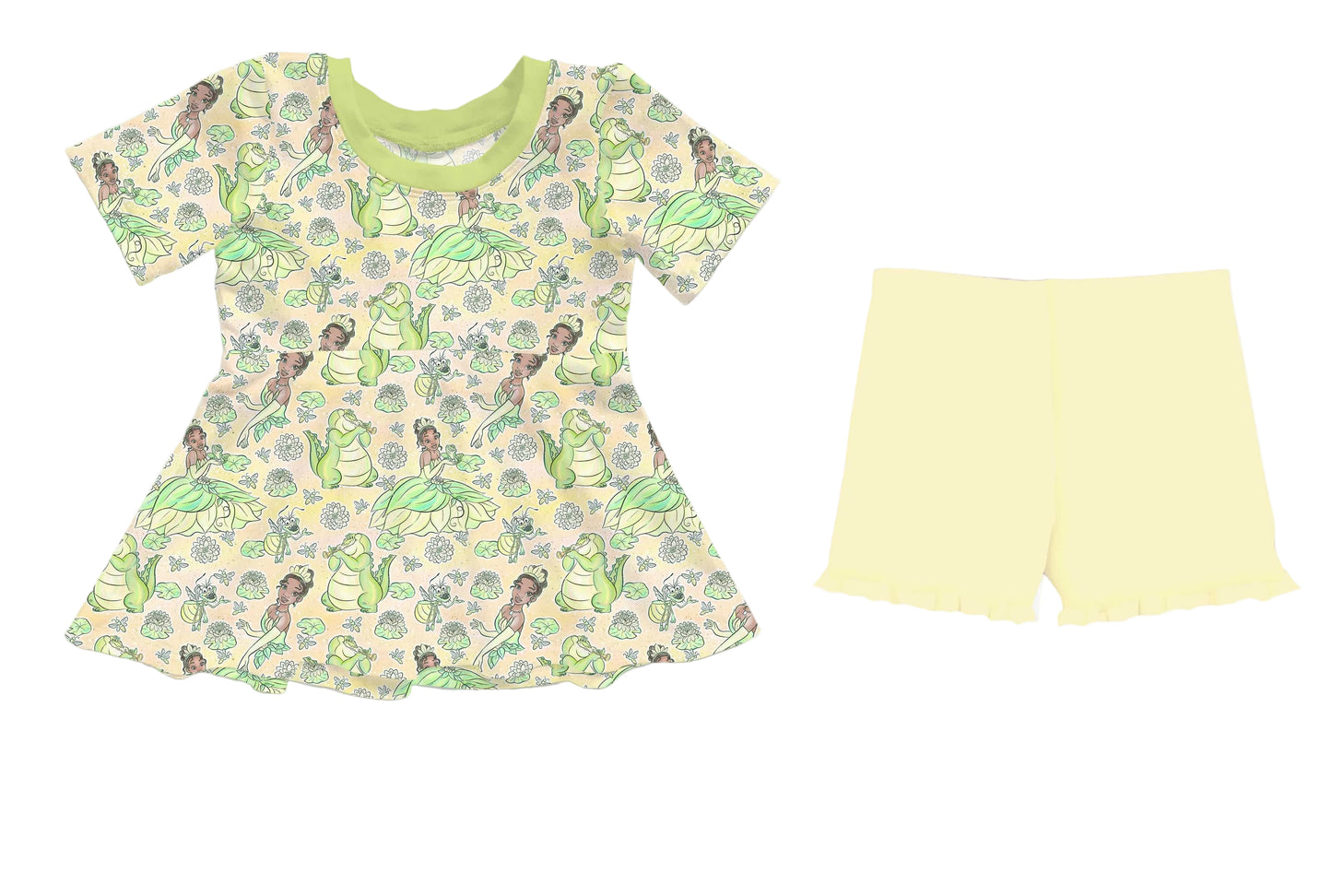 Bayou Princess Short Sleeve & Shorts Peplum Set