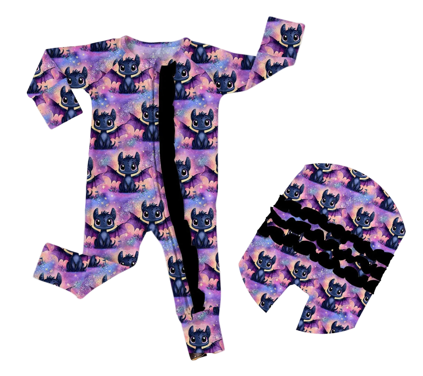 Toothless Ruffled Convertible Zippy